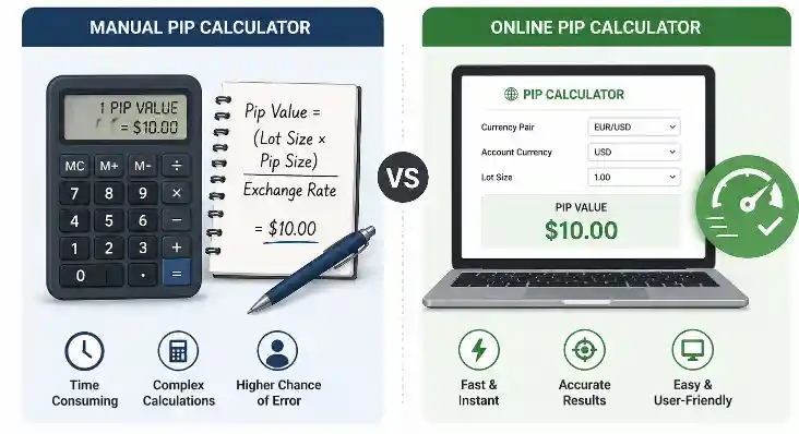 Manual vs Online Pip Calculator