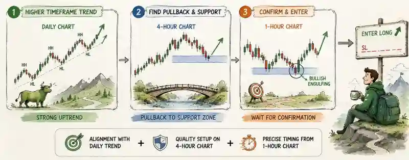 A Practical Example of Multi-Timeframe Analysis