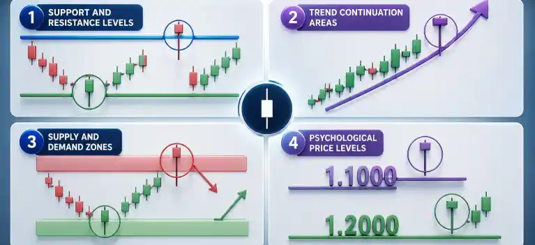 Best Locations to Trade Pin Bars