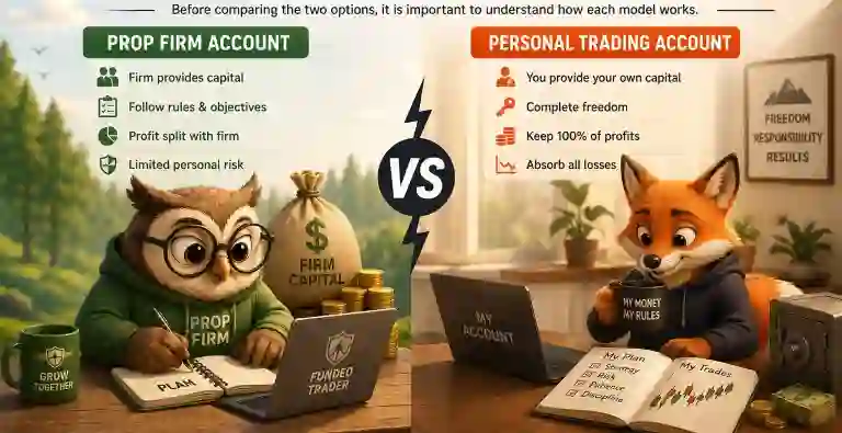 Understanding the Difference Between a Prop Firm and a Personal Trading Account