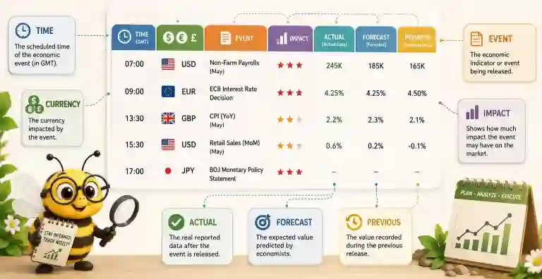 Understanding the Key Components of an Economic Calendar