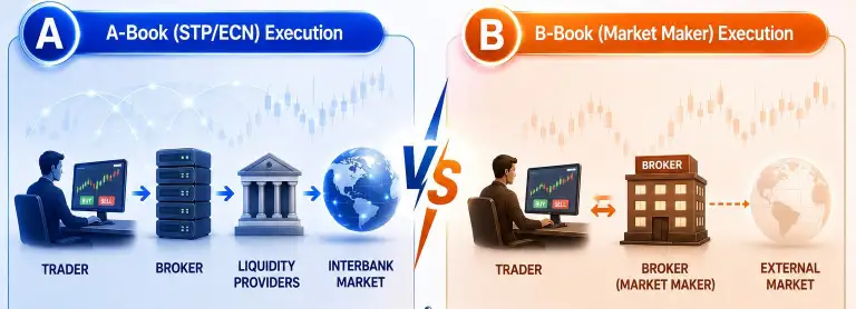 A-Book vs. B-Book Execution Models