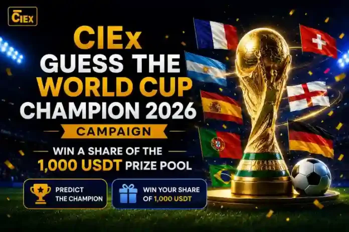CIEx Guess the World Cup Champion 2026 Campaign – Win a Share of the 1,000 USDT Prize Pool