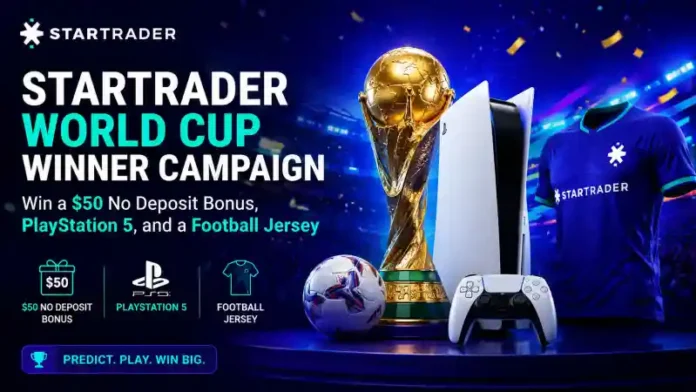 STARTRADER World Cup Winner Campaign - Win a $50 No Deposit Bonus, PlayStation 5, and a Football Jersey