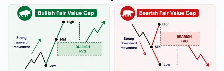 Bullish vs Bearish Fair Value Gaps
