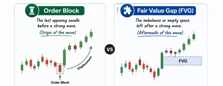 How Fair Value Gaps Differ From Order Blocks
